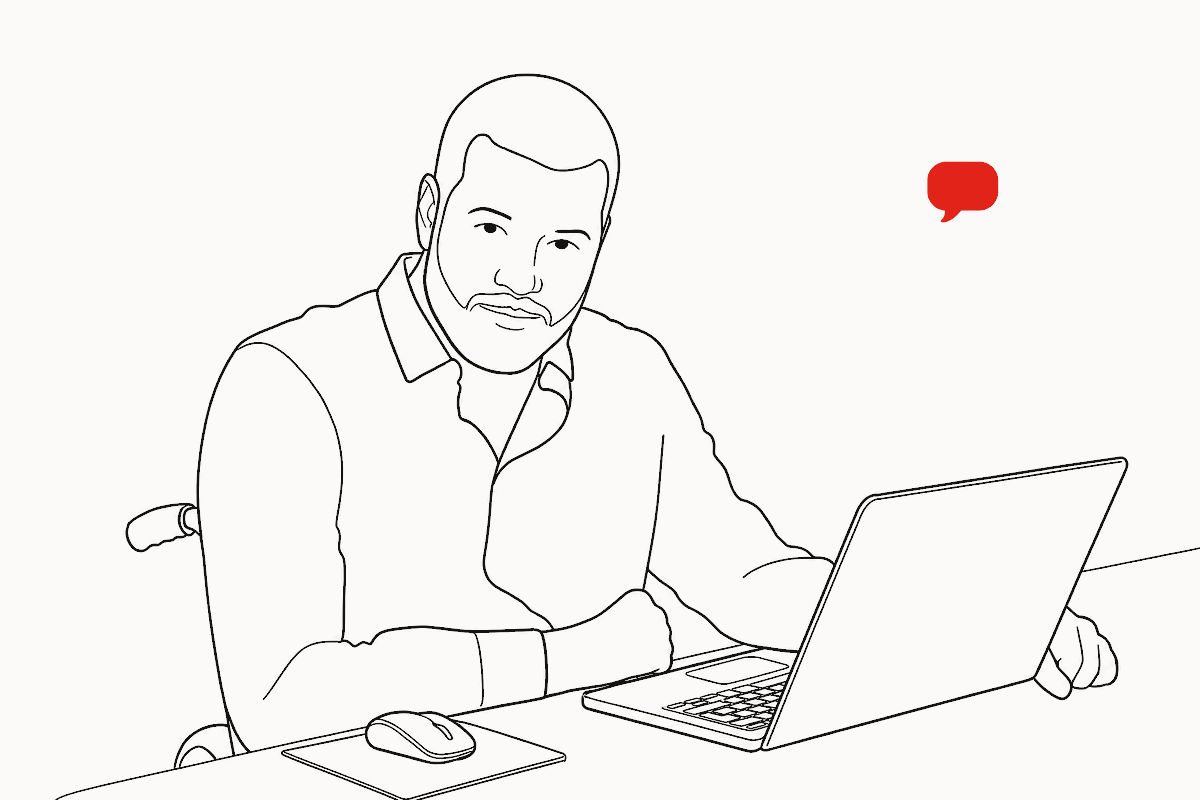 Ilustración: Artem Berman con su portátil